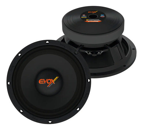 2 Medios Rango Pro 6.5' 400w Rms 800 Max 8 Ohm Evox Evx65mrp
