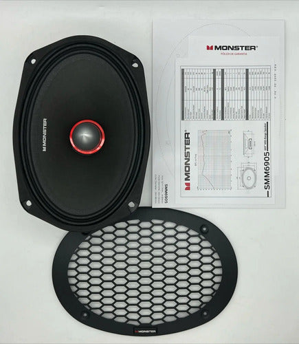 Par De Medios Rangos De 6x9 450w. Rms 8 Ohms Monster Smm6905