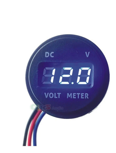 Voltimetro Medidor De Voltaje Digital Azul Rockseries Dv220b