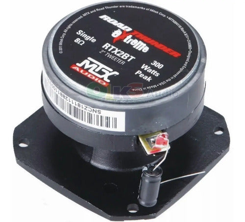 1 Tweeter Bala Pro Audio Spl Open Show 2'' 300w. Mtx Rtx2bt Color Rojo Y Cromo