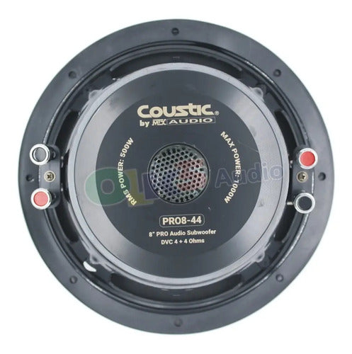 Subwoofer 8 Pulgadas Coustic Pro8-44 1000w Max Color Negro