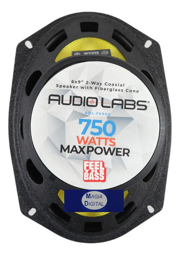Par Bocinas 6x9 Sq Fibra Vidrio 75w Rms Audiolabs Adl-f69sq