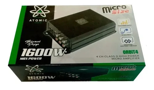 Amplificador Micro 4 Canales 720w Rms 2 Ohms Atomic Orbit4