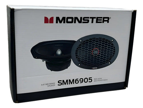 Par De Medios Rangos De 6x9 450w. Rms 8 Ohms Monster Smm6905
