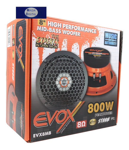 1 Medio Bajo De 8'' 400 Watts Rms 8 Ohms Evox Storm Evx8mb