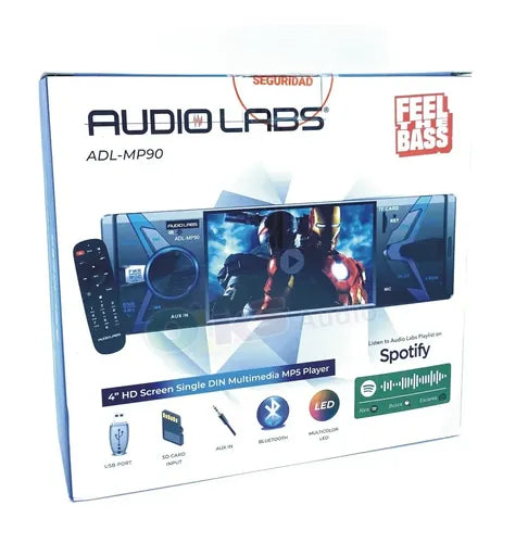 Autoestereo Pantalla Lcd Audio Labs 4 Pulgadas Adl-mp90 Spotify