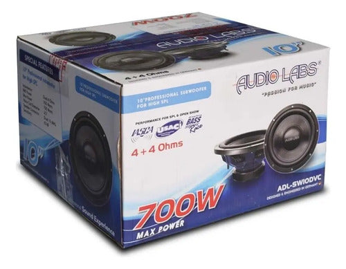 Subwoofer De 10 PLG Audio Labs Adl-sw10dvc Doble Bobina 700w Color Azul