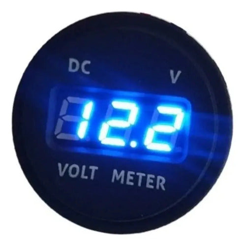 Voltimetro Medidor De Voltaje Digital Azul Rockseries Dv220b