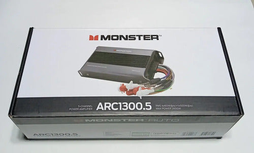Amplificador Marino 5 Canales Monster Auto Arc1300.5 2600w Gris