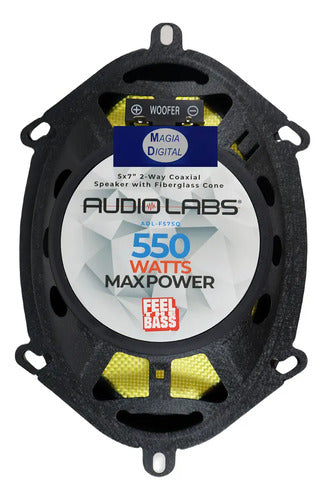 Par Bocinas 5x7puLG Fibra Vidrio 55w Rms Audiolabs Adl-f57sq