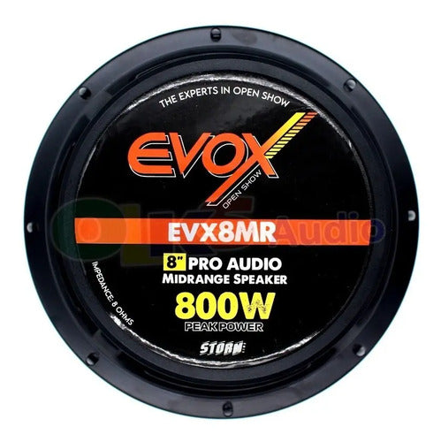 1 Medio Rango 8 400w Rms 8 Ohms Open Show Evox Storm Evx8mr Color Negro Con Naranja