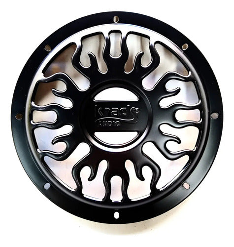 Rejilla De Metal Para Subwoofer De 12 Pulgadas Krack Kgr-300 Color Cromo