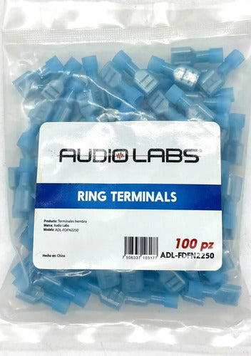 Zapata 16-14 Awg Audio Labs Adl-zafdv2250 100pz Azul