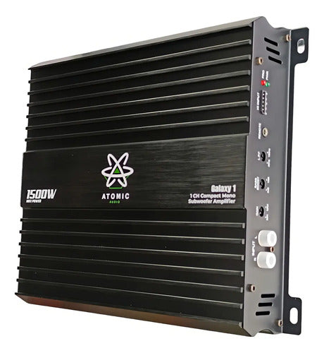 Amplificador Atomic 1 Canal Galaxy1 1500w Bass Open Show Color Negro