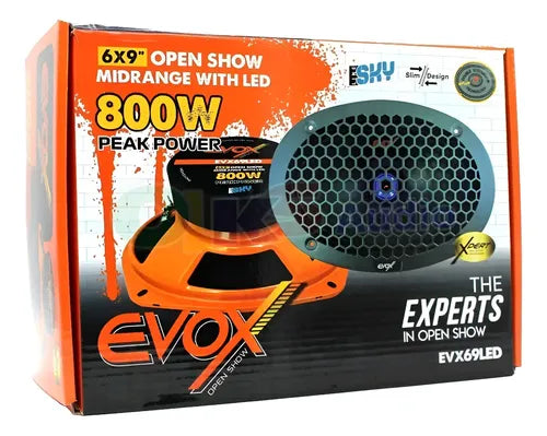 2 Medios Con Led 400w Rms 8 Ohm Open Show Evox Sky Evx69led