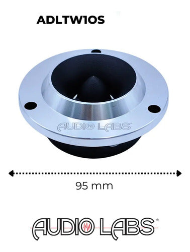 Par Tweeter Bala 4 PuLG. Open Show 300w Audio Labs Adl-tw1os Color Cromo Con Negro