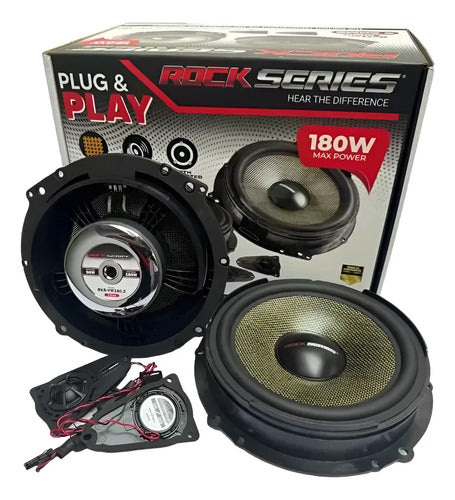 Set De Medios Plug & Play Vw Rock Series Rks-vw180.2 8 PLG