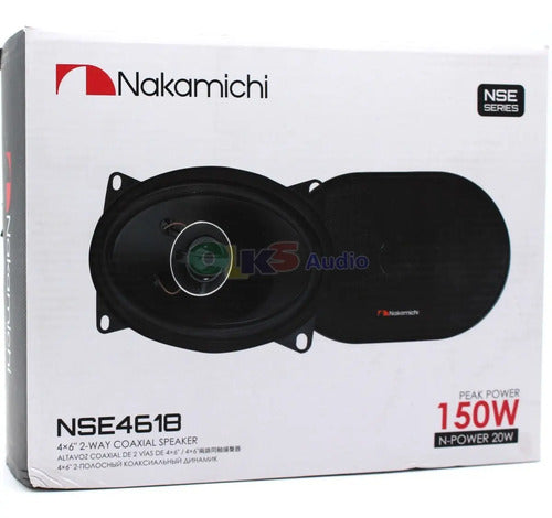 Bocinas Coaxiales 4x6 Pul 20w Rms 2 Vías Nakamichi Nse4618