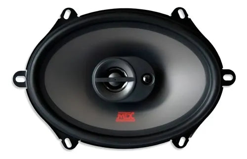 Par De Bocinas Triaxiales Mtx Terminator Tnl683 De 6x8  Y 5x7  Con 55w Rms Negro Con Rojo