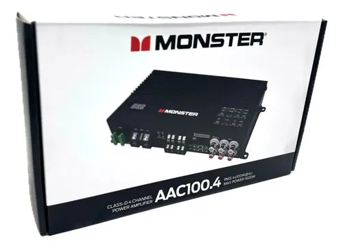 Amplificador 4canales Clase D 800w Rms 2ohm Monster Aac100.4