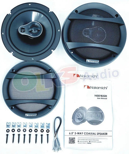 Par De Bocinas 6.5 3 Vias 360 Watts 55 Rms Nakamichi Nse1658