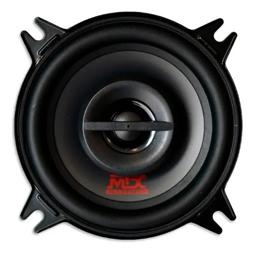 Par Bocinas Coaxiales 2 Vías De 4 PuLG. 120 Watts Mtx Tnl402 Color Negro Con Rojo