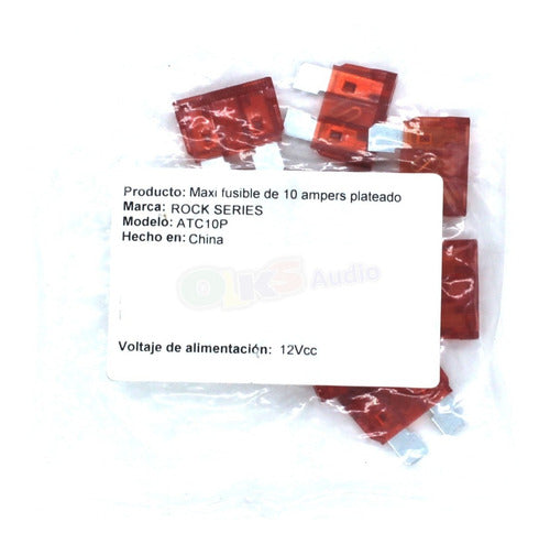 Paquete 10 Fusibles De 18x18x6mm 10a Verde Rockseries Atc10p