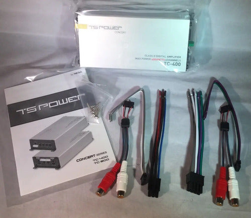 Mini Amplificador De 4 Canales Del Tamaño De Un Billete Clase D Rango Completo 400 Watts T