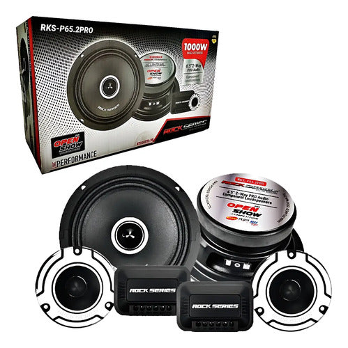 Set De Medios Rangos Rock Series Rks-p65.2pro 1000w Max 6.5 Color Negro