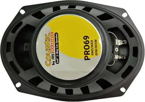 Par Bocinas De 6x9 Pulgada 3 Vias 80 Watts Rms Coustic Pro69