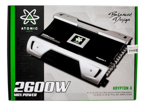 Amplificador Atomic Krypton 4 2600 W 4 Canales Clase A Negro