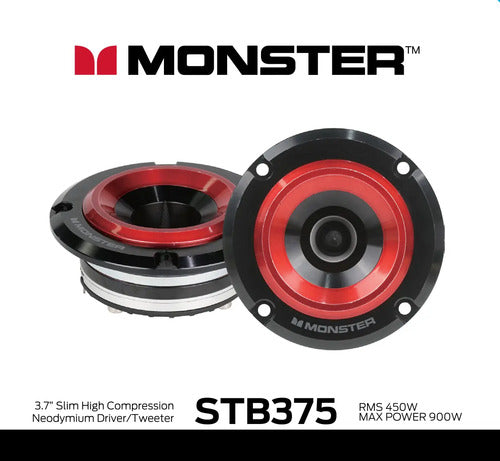 Tweeter 3,7 Pulgadas 450w Rms 900w Monster Stb375