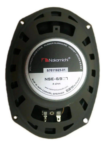 Par De Bocinas 6x9 4 Vias 500 Watts 50 Rms Nakamichi Nse6907 Color Negro