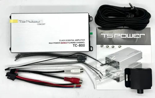 Amplificador Bajo 1 Canal 800w Ts Power Tc-800 Clase D 2 Moto Gris