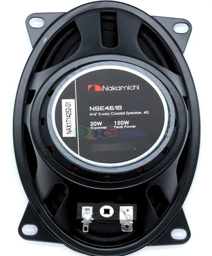 Bocinas Coaxiales 4x6 Pul 20w Rms 2 Vías Nakamichi Nse4618