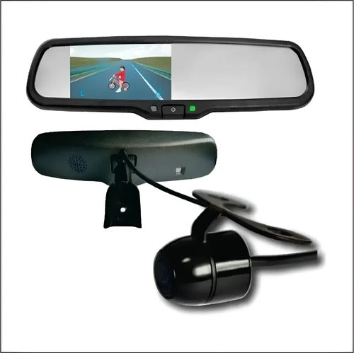 Retrovisor Con Monitor Y Cámara D Reversa Extreme Ex-rcam-02