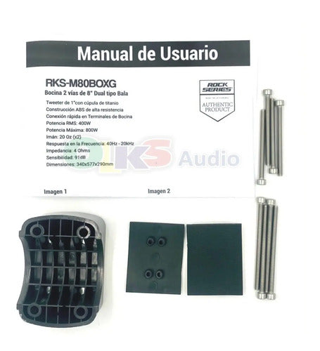Par De Bocinas Marinas Tipo Torre 8' Rockseries Rks-m80boxg