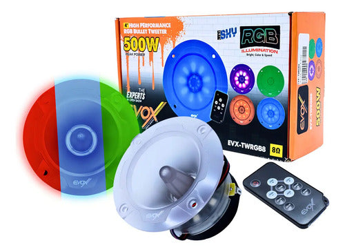 Par Tweeter Bala 4´´ 250w Rms 8 Ohms Rgb Evox Evx-twrgb8