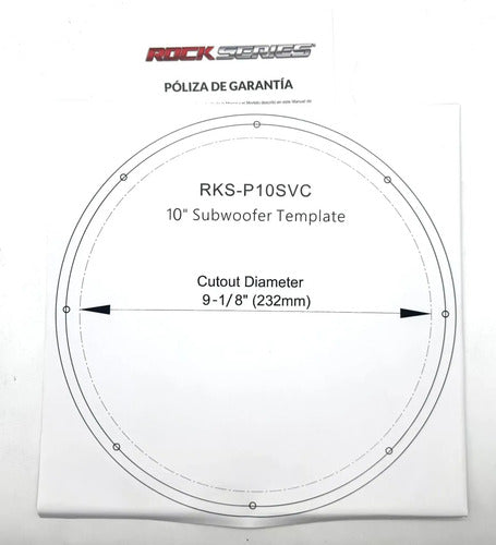 Subwoofer 10 Pulgadas 400w Rms Rockseries Rks-p10svc