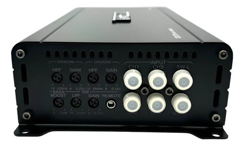 Amplificador 5 Canales Treo Nanohd5 Clase D Para Auto Potente 110wx4 + 900wx1 Negro