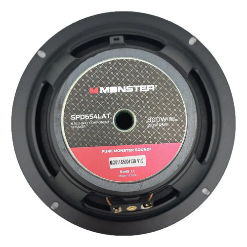 Set De Medios Monster Spd654lat 6.5 PuLG 2 Vías 800w Max