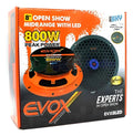 2 Medios Rangos 8'' Led Azul 400w Rms Open Show Evox Evx8led