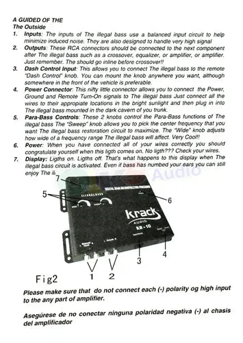 Epicentro Restaurador De Bajos C/ Control Remoto Krack Kb-10