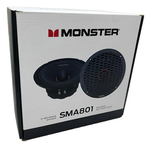 Par Medios Rangos De 8'' 600 Watts Rms 8 Ohms Monster Sma801