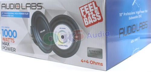 Subwoofer Plano 10'' 1000w. Max 4+4 Ohms Audiolabs Adl-swp10