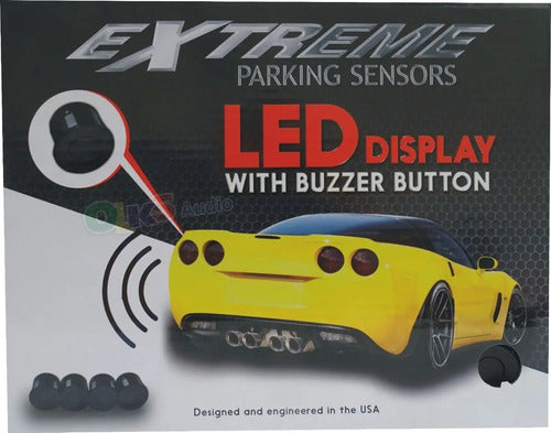 Kit De 4 Sensores De Reversa Universal Carro Display Extreme