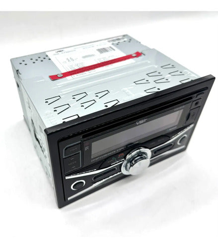 Autoestéreo Doble Din Bluetooth Usb Sd Aux Vst Vcd-651b Control Negro