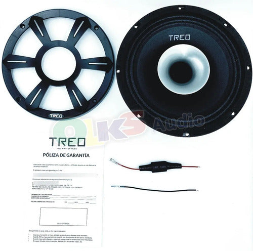 2 Medios Rangos + Driver De 8 Open Show 1350w Treo Tr-8mrd-2 Color Negro