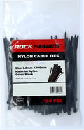 Paquete 100 Cincho Negro 2.5mmx100mm Rockseries Rks-nt25100