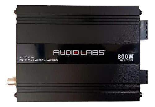 Mini Amplificador 2 Canales Audio Labs Adl-s100.2 800w Negro